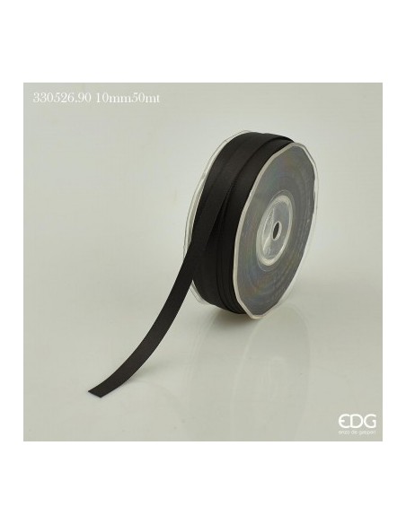 Cinta de Raso Negra 10mm x 50m para Manualidades y Decoración | Endanea Garden