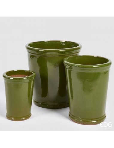 Vaso Verde Grande | Decoración Elegante para Plantas y Flores

