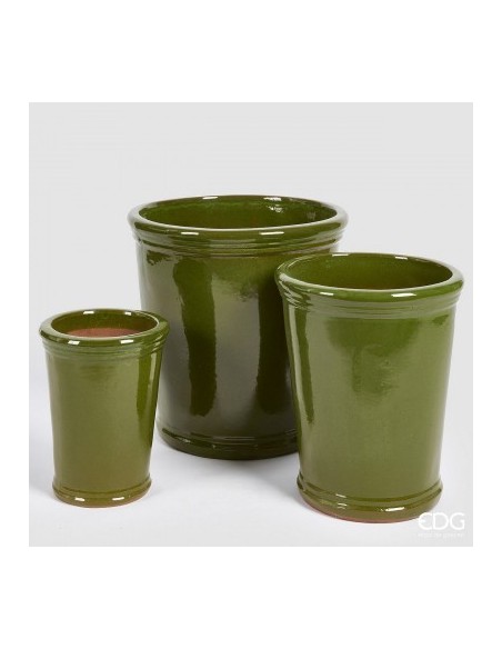 Vaso Verde Grande | Decoración Elegante para Plantas y Flores


