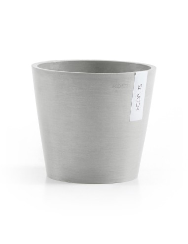 Maceta Amsterdam 20 cm White Grey  Diseño Moderno y Resistente para Interior y Exterior

