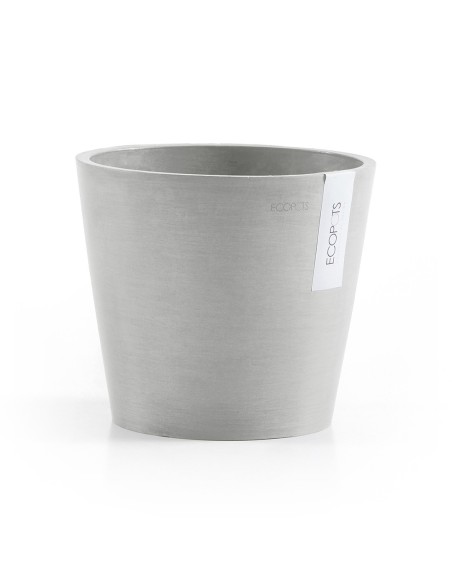 Maceta Amsterdam 20 cm White Grey  Diseño Moderno y Resistente para Interior y Exterior

