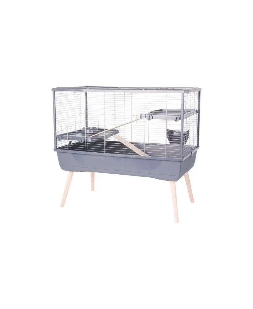 Jaula Neolife 100 Rabi Gris para Roedores Espaciosa y Segura