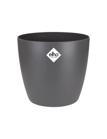 Maceta Brussel Redonda 25cm Antracita  Elegancia y Durabilidad para Interior y Exterior | Endanea Garden


