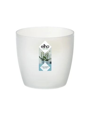 Maceta Bruss Redondo Blanca 14cm  Diseño Elegante y Funcional para tu Jardín y Hogar | Endanea Garden

