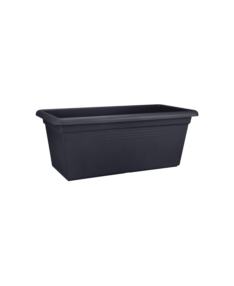 Jardinera G.B. Rectangular XXL 80 cm Negra | Decoración Moderna para Jardín y Terraza | Endanea Garden

