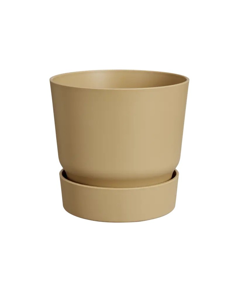Maceta Redonda Greenville Arena Dorada 18 cm | Elegante y Versátil | Endanea Garden