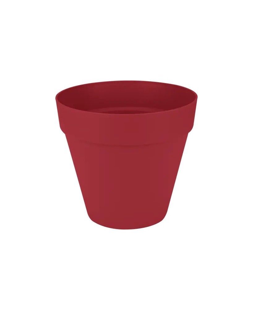 Macetero Redondo Rojo Teatro 25 cm | Maceta Moderna para Jardín, Terraza e Interior


