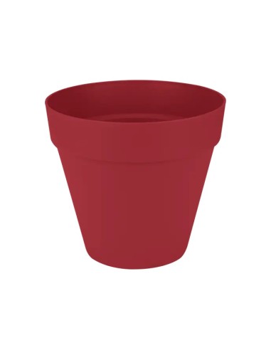 Macetero Redondo Rojo Teatro 30 cm | Maceta Moderna para Jardín, Terraza e Interior

