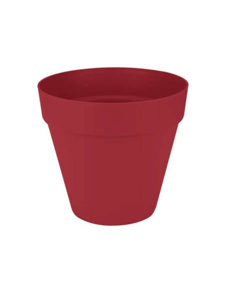 Macetero Redondo Rojo Teatro 30 cm | Maceta Moderna para Jardín, Terraza e Interior

