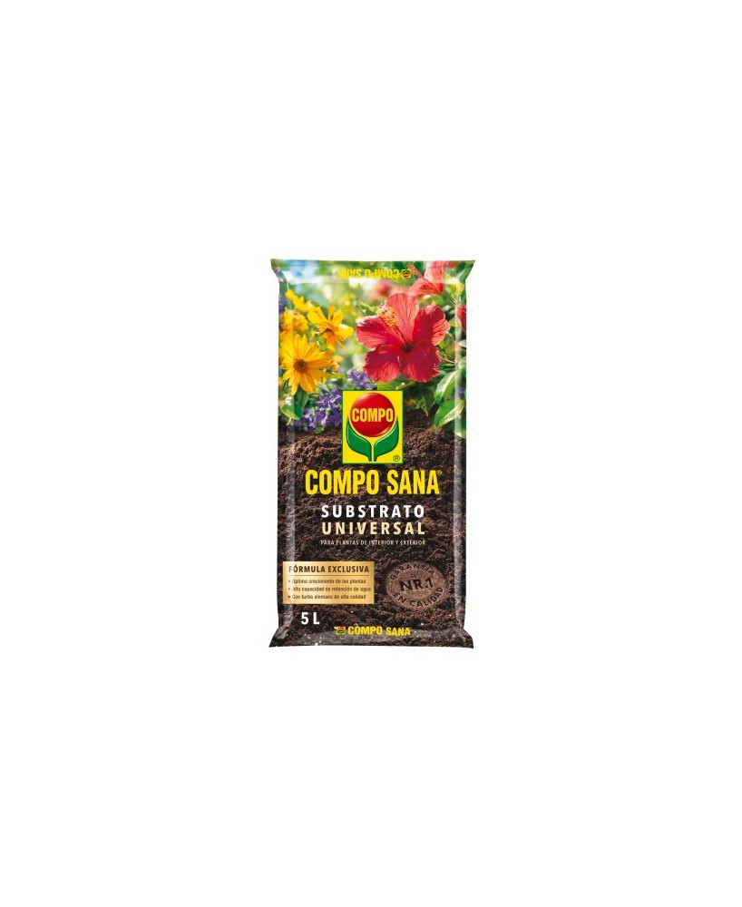 Sustrato COMPO SANA Universal 5L  Nutrición Equilibrada para Todo Tipo de Plantas

