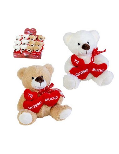 OSITO 18 CM 3 CORAZONES TE QUIERO MUCHO