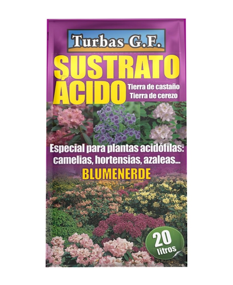 Tierra Ácida 20L TURBAS GF | Sustrato Ideal para Plantas Acidófilas

