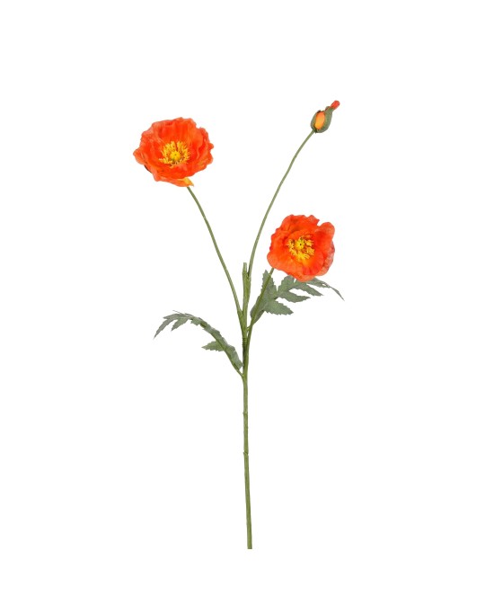 AMAPOLA NARANJA PLASTICO RECICLADO 73CM